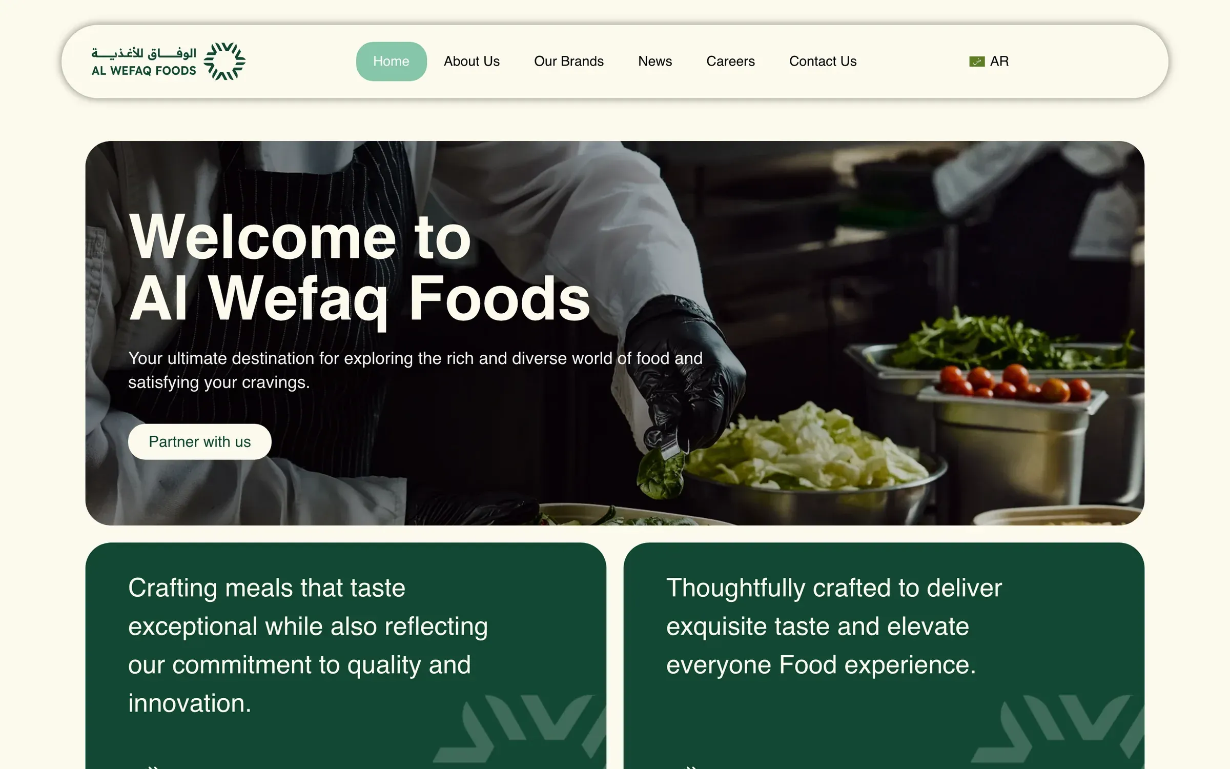 Al Wefaq Foods homepage